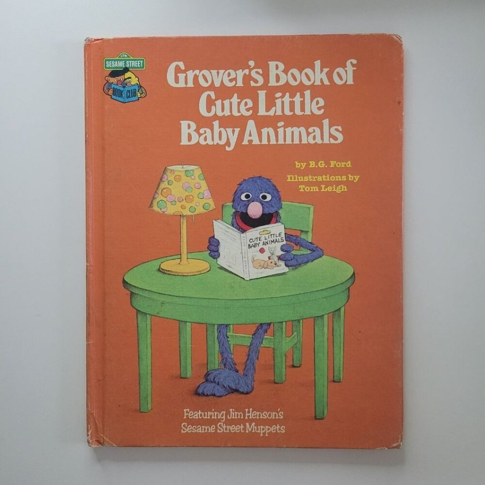 Sesame‎ Street Grovers Cute Baby Animals Book Vintage 1980s Muppets Jim Henson